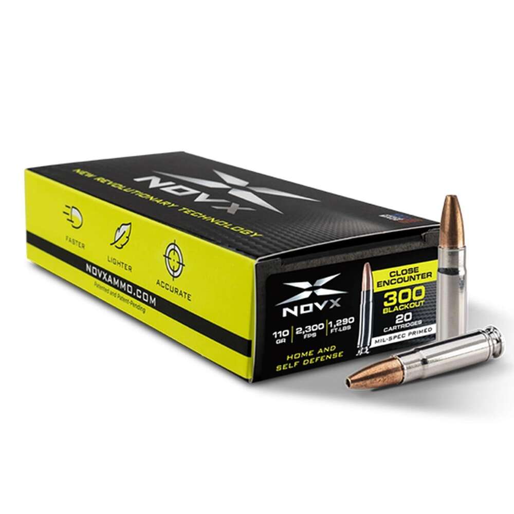 Ammunition Novx Ammunition Ready Series Close Encounter .300 Blackout 110gr Lead Free SS case 20RD • Model: Ready Series